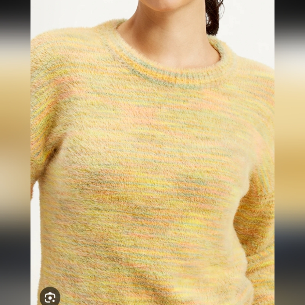 Sandro Fluffy Crew Neck Sweater